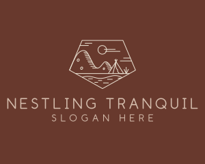 Mountain Camping Campsite logo design