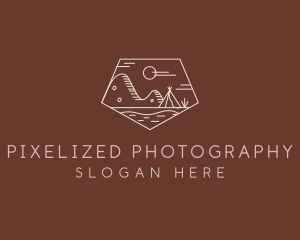 Mountain Camping Campsite logo design