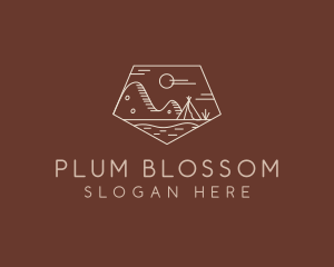 Mountain Camping Campsite logo design