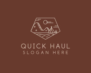 Mountain Camping Campsite logo design