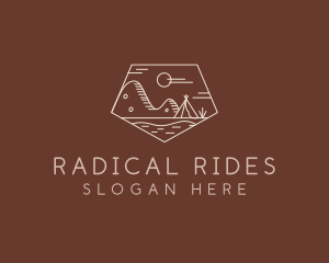 Mountain Camping Campsite logo design