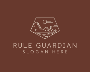 Mountain Camping Campsite logo design