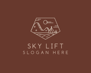 Mountain Camping Campsite logo design