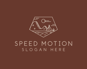 Mountain Camping Campsite logo design