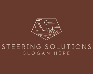 Mountain Camping Campsite logo design