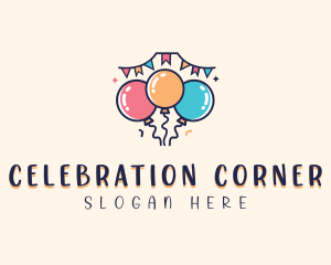 Celebration Party Balloon logo design