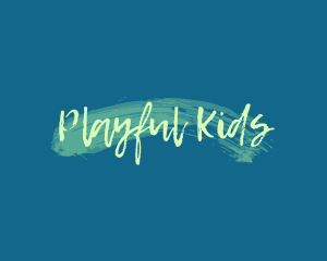 Playful Artist Brush logo design