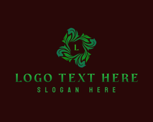 Ornamental Leaf Wreath Logo