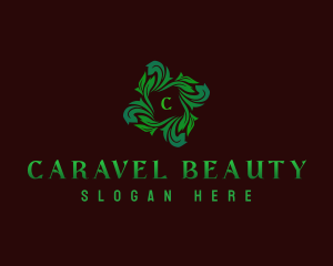 Ornamental Leaf Wreath logo design