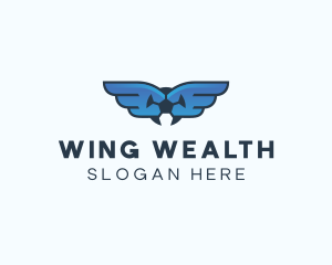 Soccer League Wings logo design