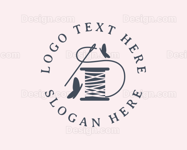 Sewing Thread Needle Logo