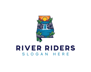 Alabama River Canyon logo design