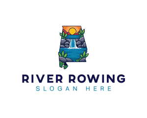 Alabama River Canyon logo design