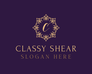 Gold Classy Wreath logo design