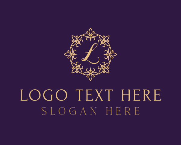 Gold Classy Wreath logo