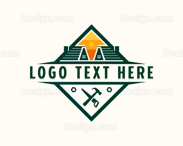 Construction Real Estate Roofing Logo