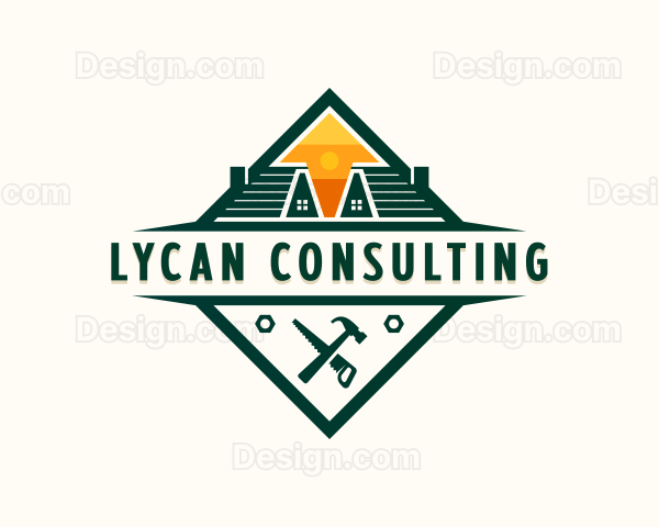 Construction Real Estate Roofing Logo