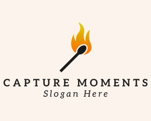 Fire Matchstick Flame  logo