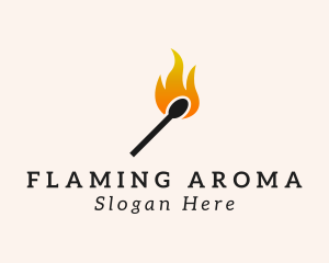 Matchstick Flame Blaze logo