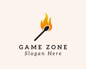 Fire Matchstick Flame  logo