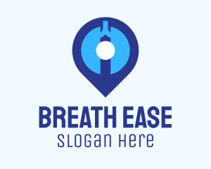 Blue Lung Location Pin logo