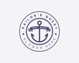 Sailor Anchor Rope logo design