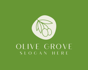 Minimalist Olive Fruit logo