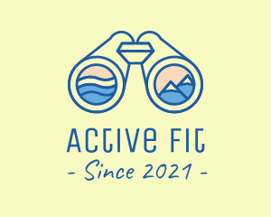 Binocular Outdoor Activity logo design