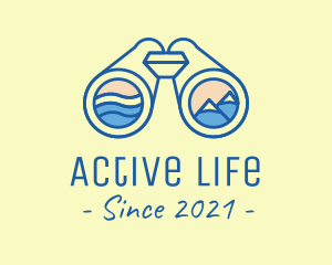 Binocular Outdoor Activity logo design