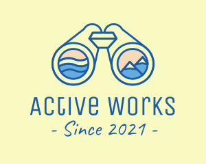 Binocular Outdoor Activity logo design