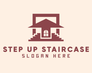 House Arrow Staircase logo design