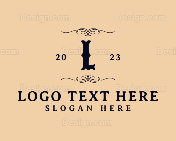 Vintage Ornate Elegant Western Logo