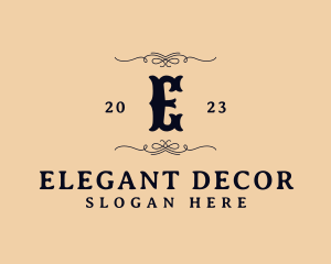 Vintage Ornate Elegant Western logo design