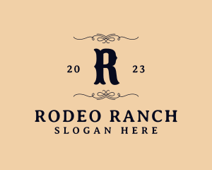 Western Ornate Rodeo logo design