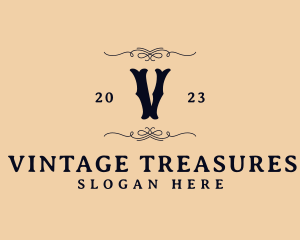 Vintage Ornate Ranch logo design