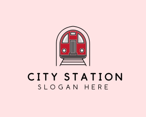 Subway Train Station logo design