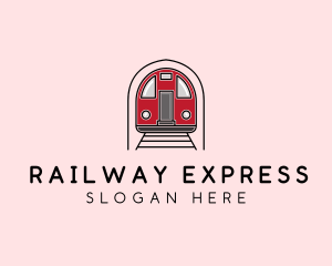 Subway Train Station logo design