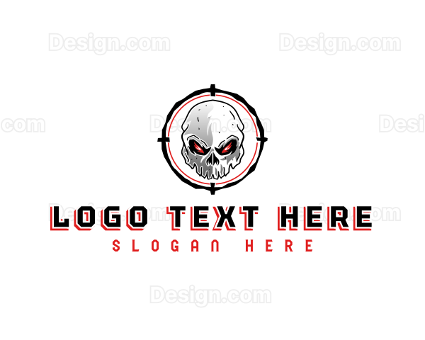 Skull Crosshair Target Logo