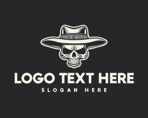 Vintage Cowboy Skull logo