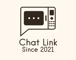 Brown Microwave Chat logo design