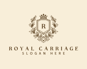 Royal Crown Shield Wreath  logo design