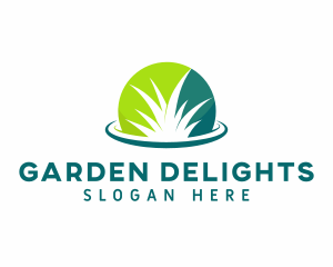 Grass Yard Gardening logo design