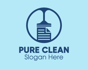 Vacuum Cleaning File logo design