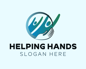 People Helping Hand logo design