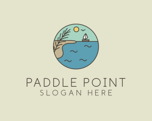 Ocean River Lake Boat logo design