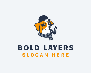 Detective Pet Dog  logo design