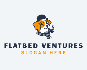 Detective Pet Dog  logo design