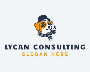 Detective Pet Dog  logo design