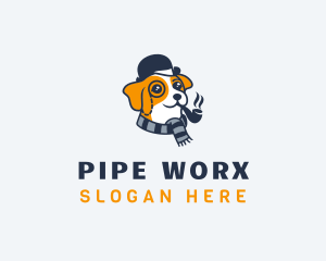 Detective Pet Dog  logo design