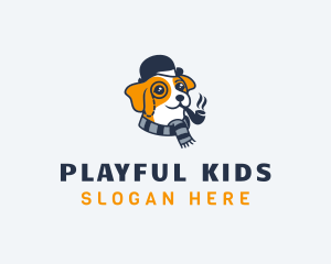 Detective Pet Dog  logo design